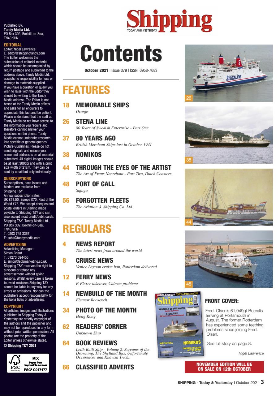 Shipping Today & Yesterday Preview Pages