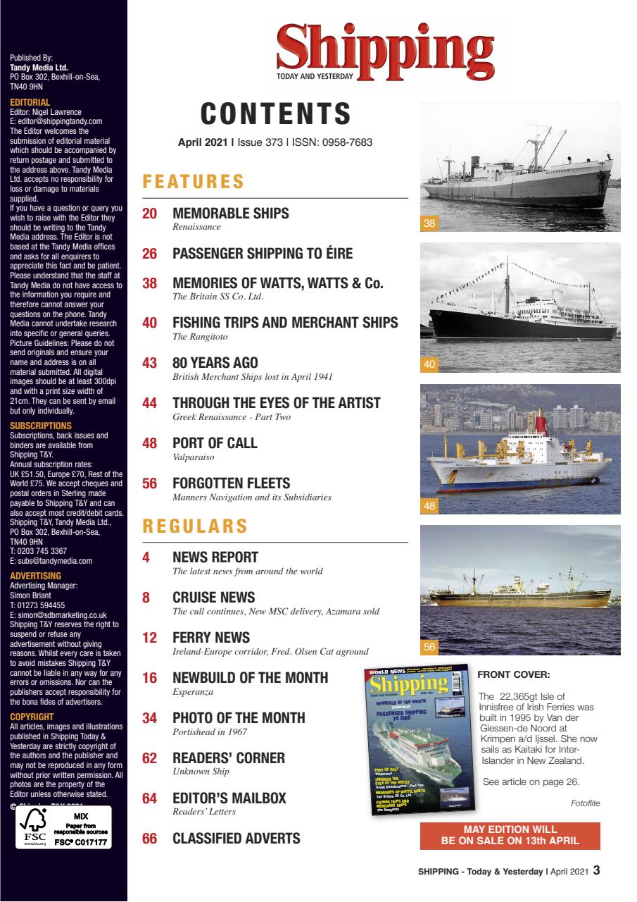 Shipping Today & Yesterday Preview Pages