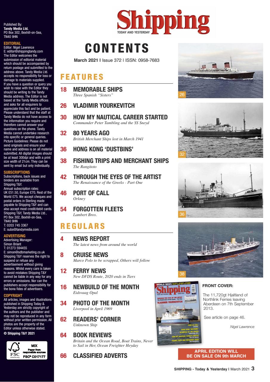 Shipping Today & Yesterday Preview Pages