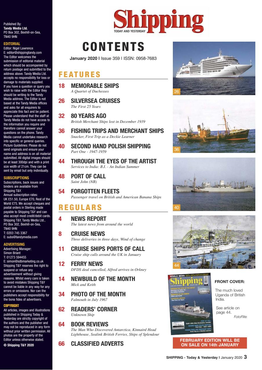 Shipping Today & Yesterday Preview Pages