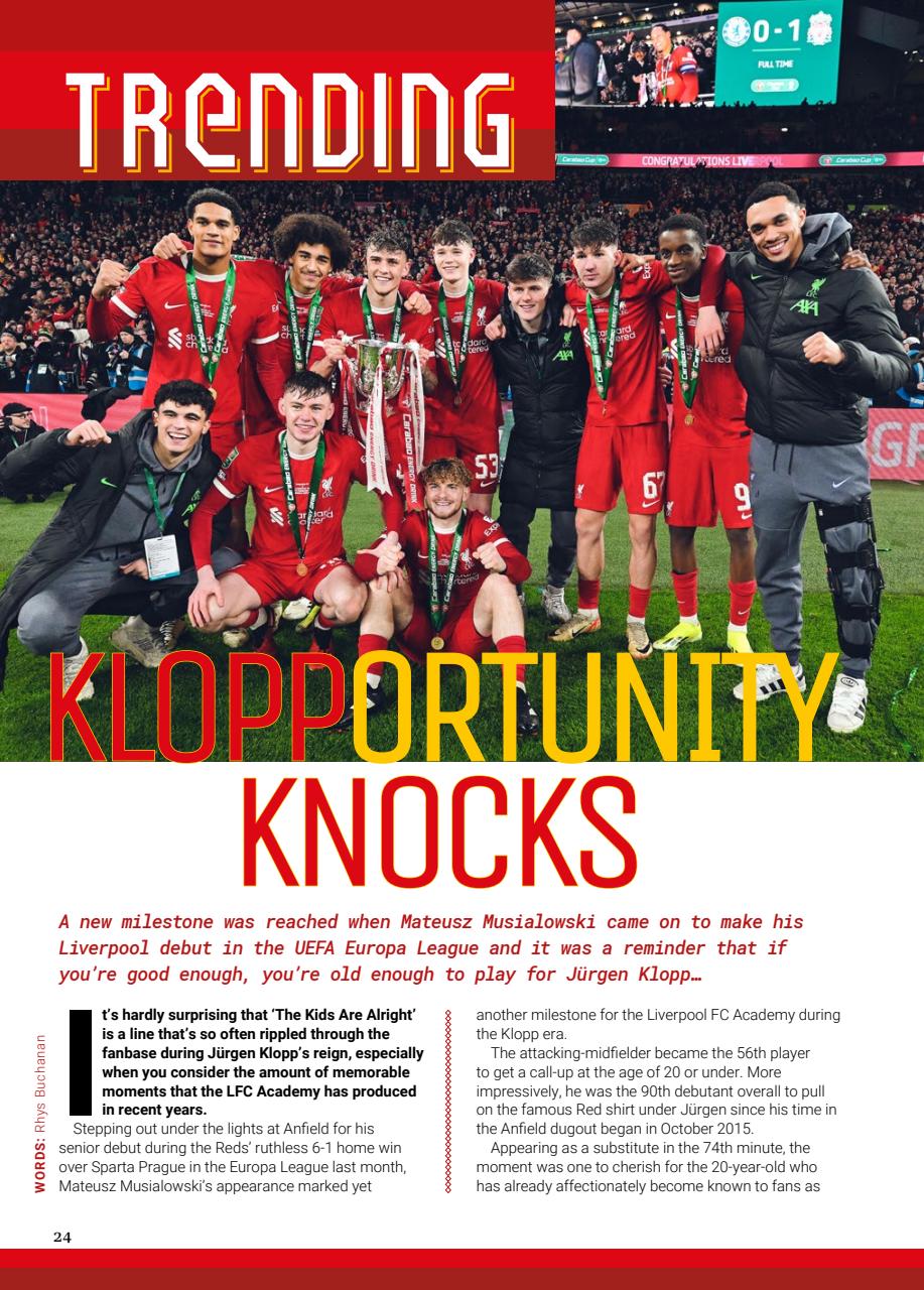 Liverpool FC Programmes Preview Pages