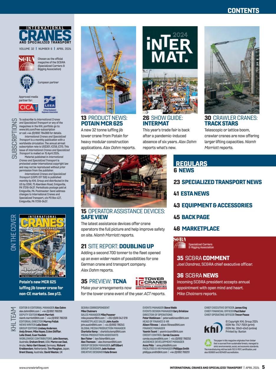 Int. Cranes and Specialized Transp Preview Pages