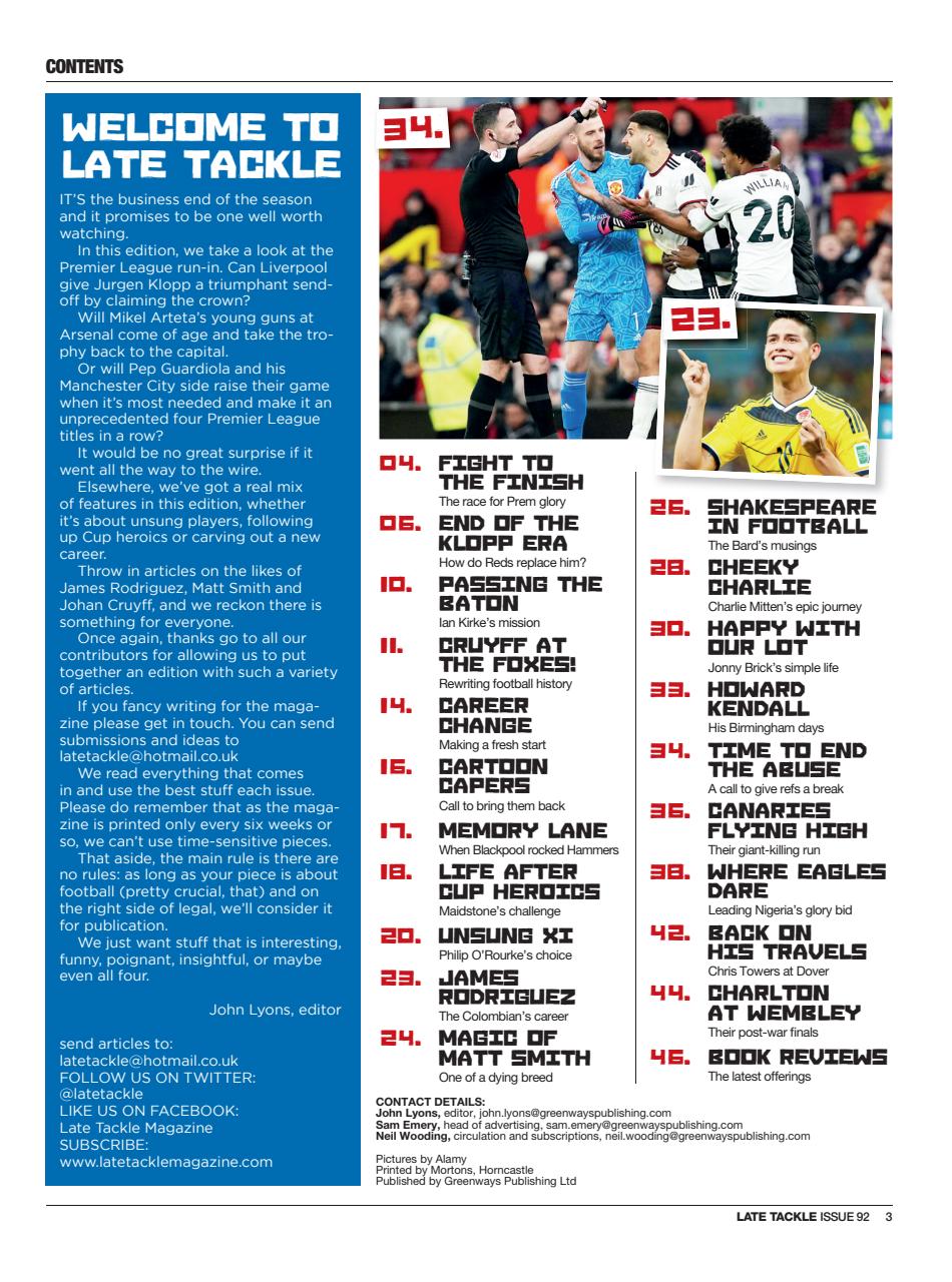 Late Tackle Football Magazine Preview Pages