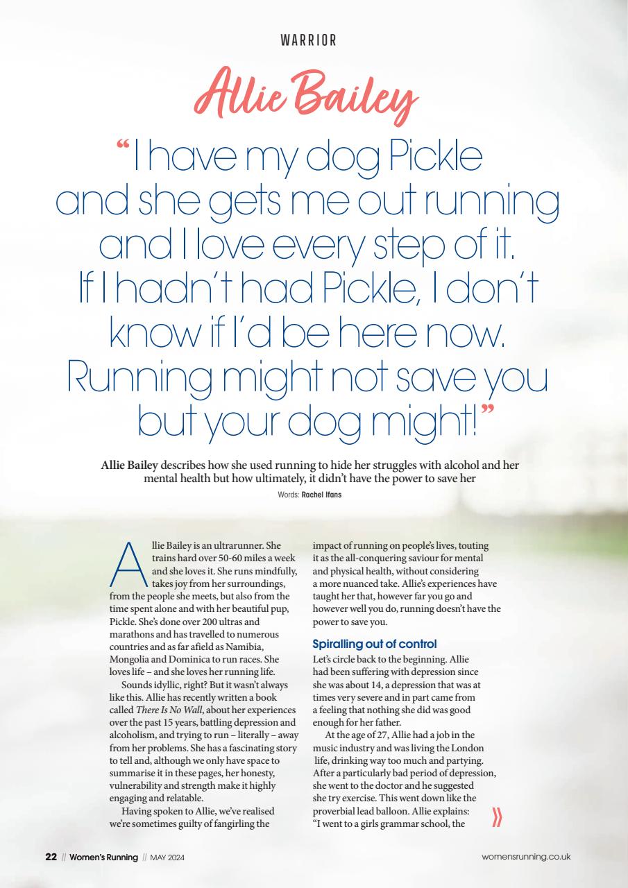 Women’s Running Preview Pages