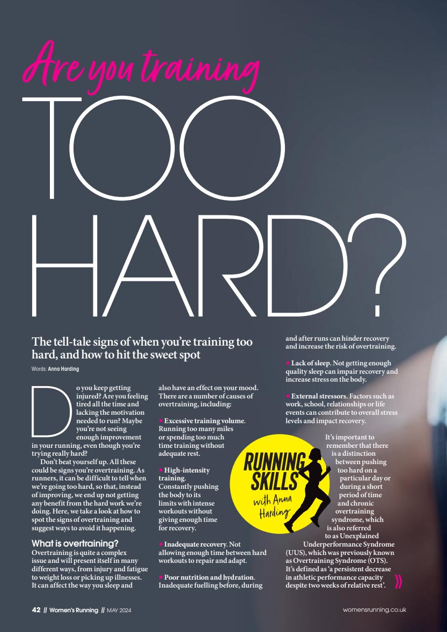 Women’s Running Preview Pages