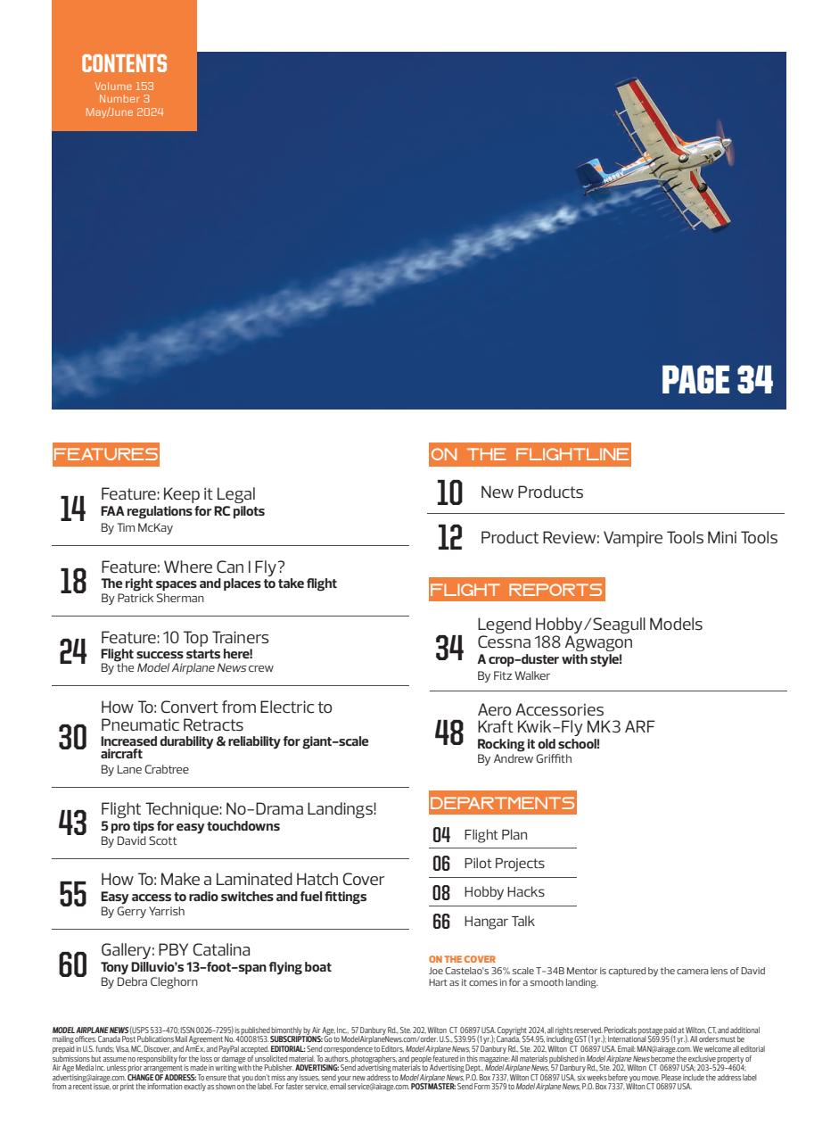 Model Airplane News Magazine - May / June 2024 Back Issue