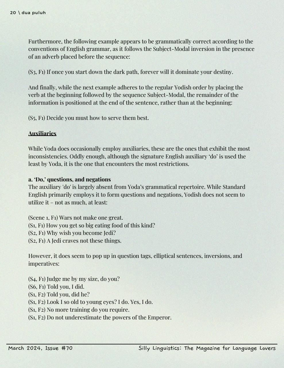 Silly Linguistics Preview Pages