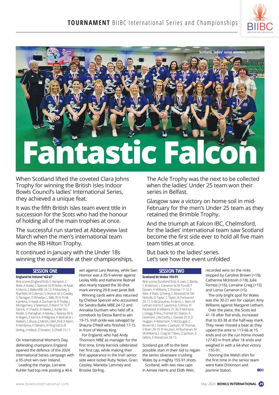 Bowls International Preview Pages