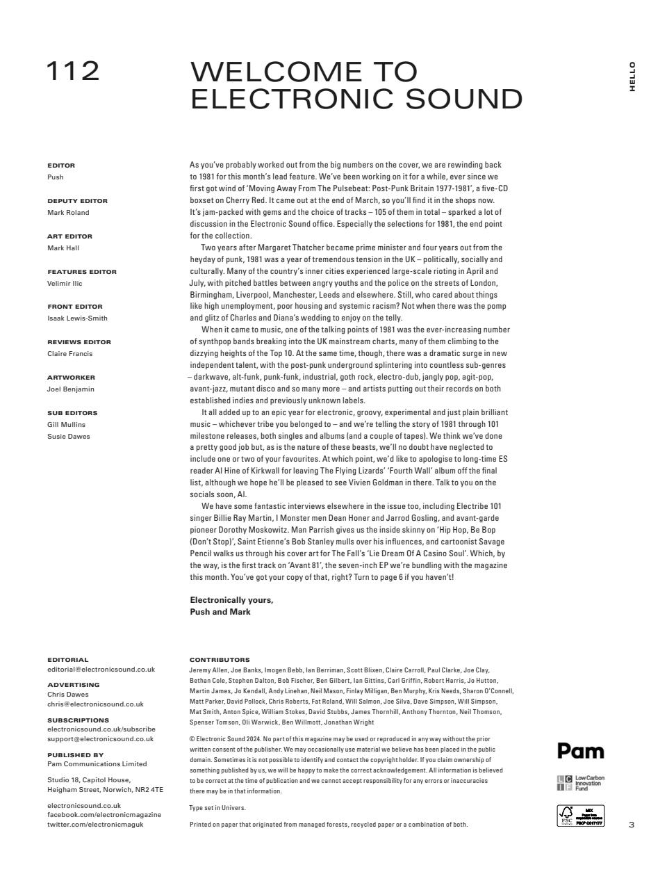 Electronic Sound Preview Pages