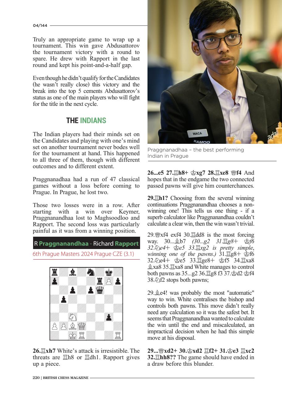 British Chess Magazine Preview Pages
