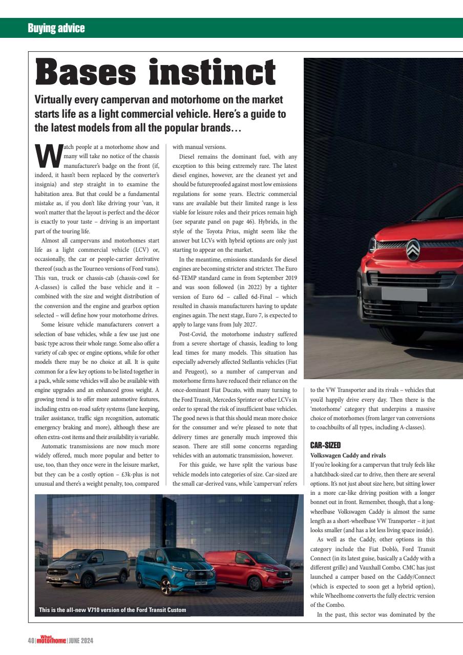 What Motorhome magazine Preview Pages