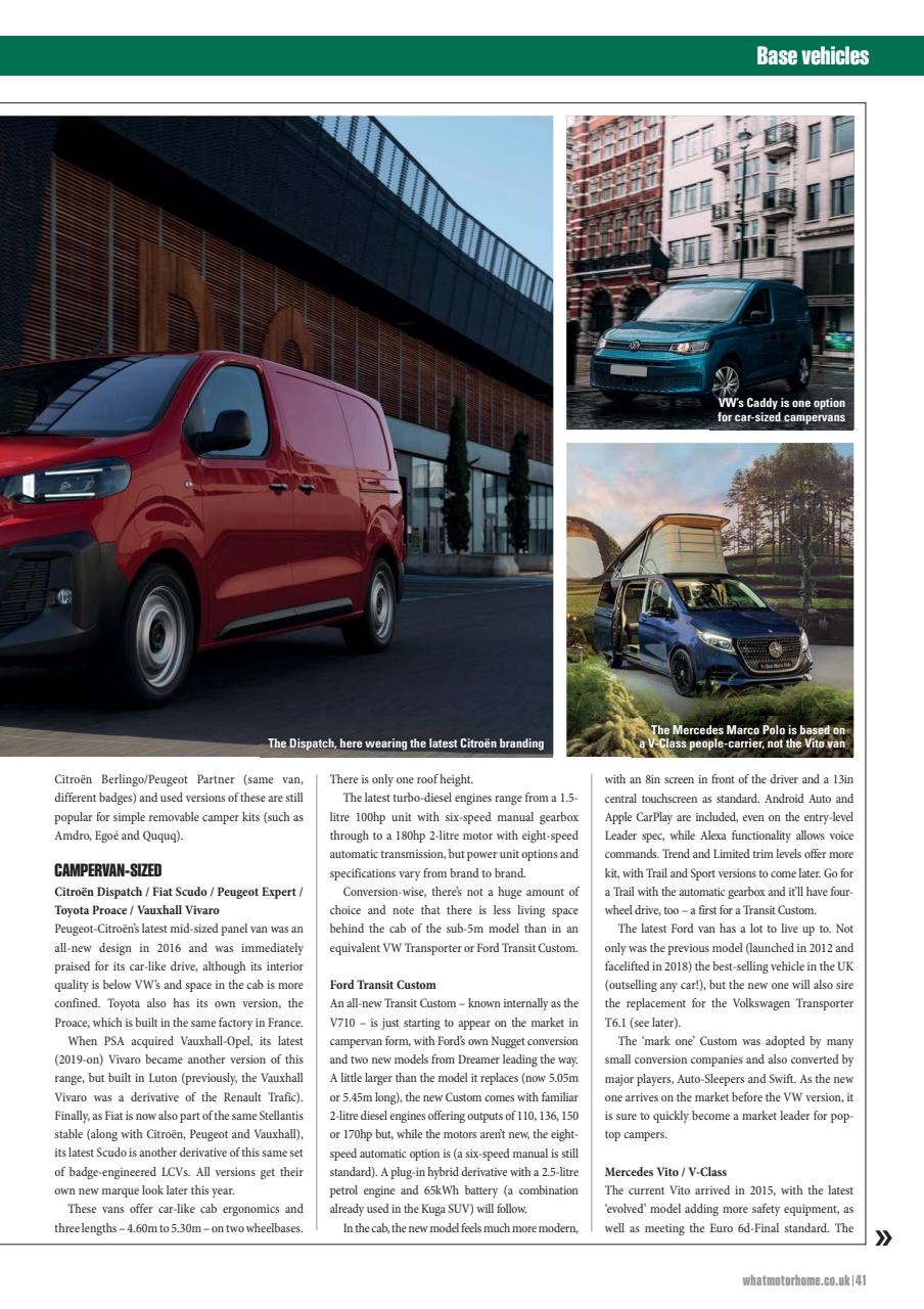What Motorhome magazine Preview Pages
