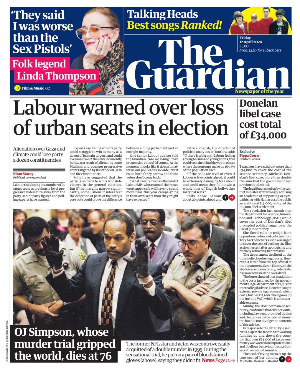 The Guardian Newspaper Preview Pages