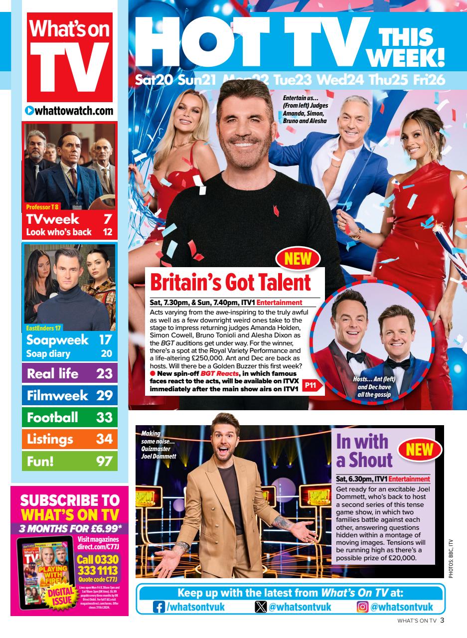 What's on TV Preview Pages