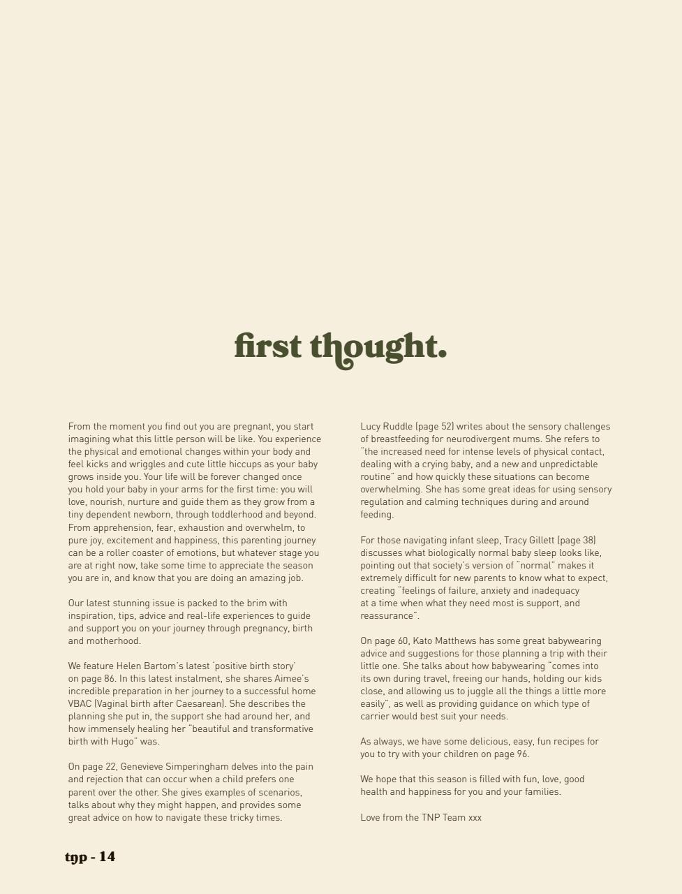 The Natural Parent Magazine Preview Pages