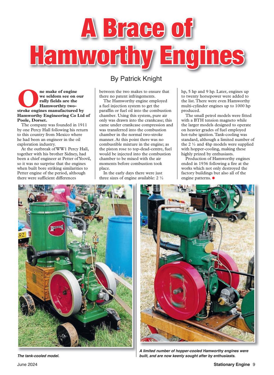 Stationary Engine Preview Pages