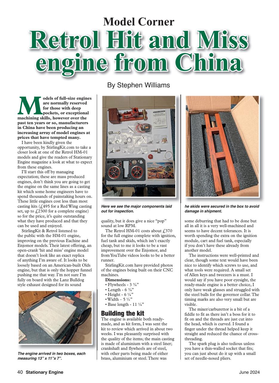 Stationary Engine Preview Pages