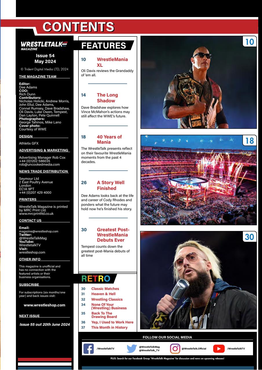 Wrestletalk Magazine Preview Pages