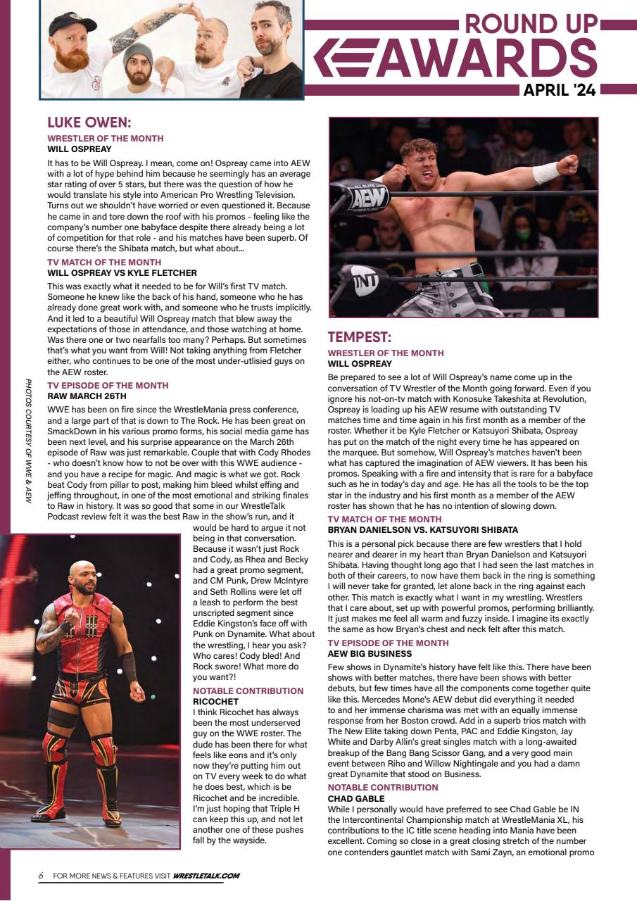 Wrestletalk Magazine Preview Pages