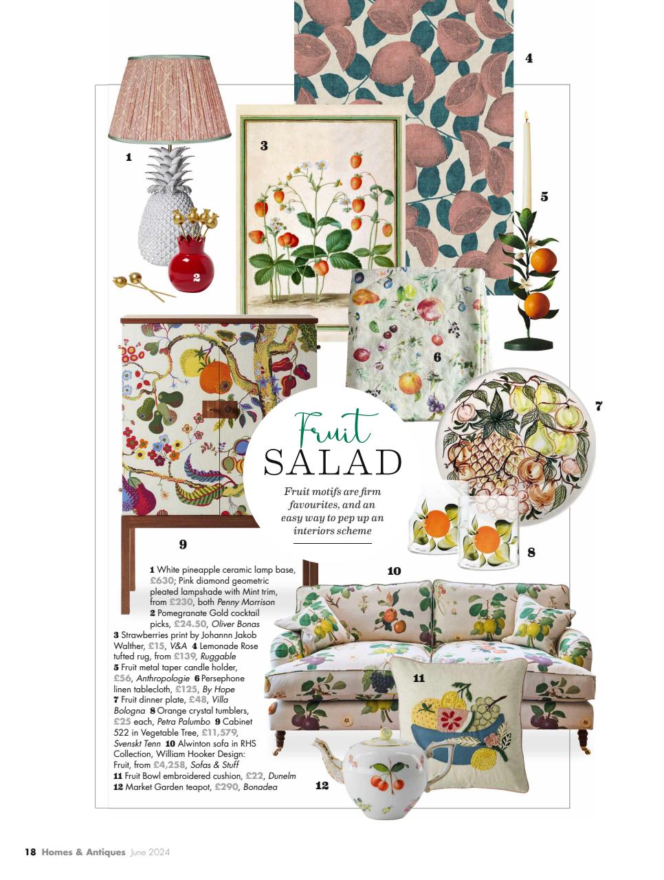 Homes & Antiques Magazine Preview Pages