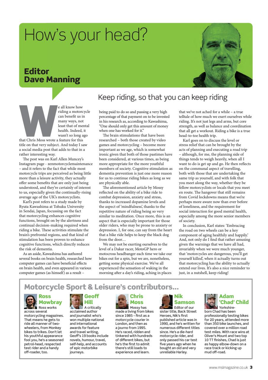 Motorcycle Sport & Leisure Preview Pages