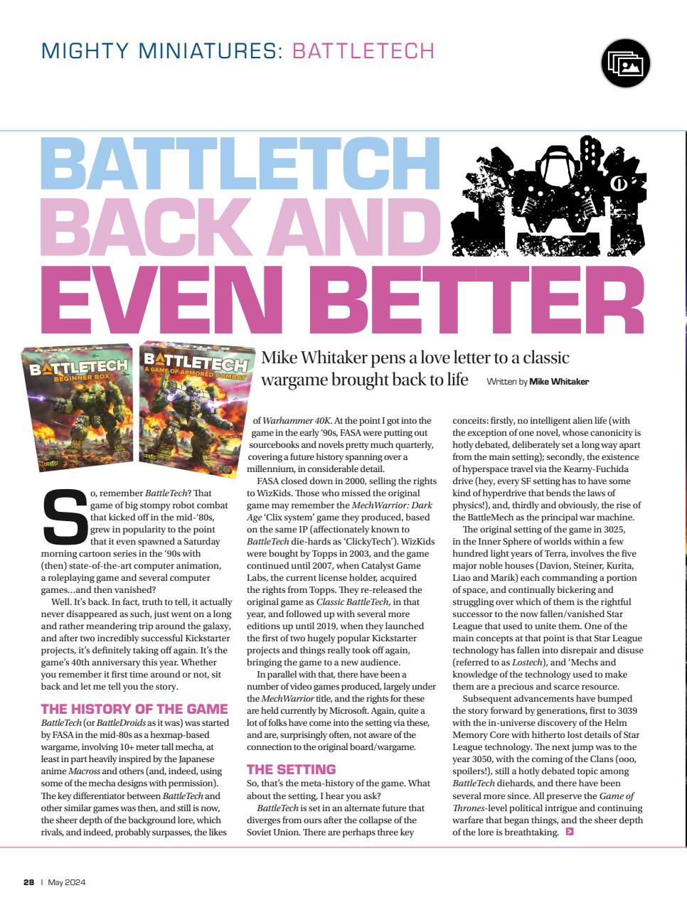 Tabletop Gaming Preview Pages