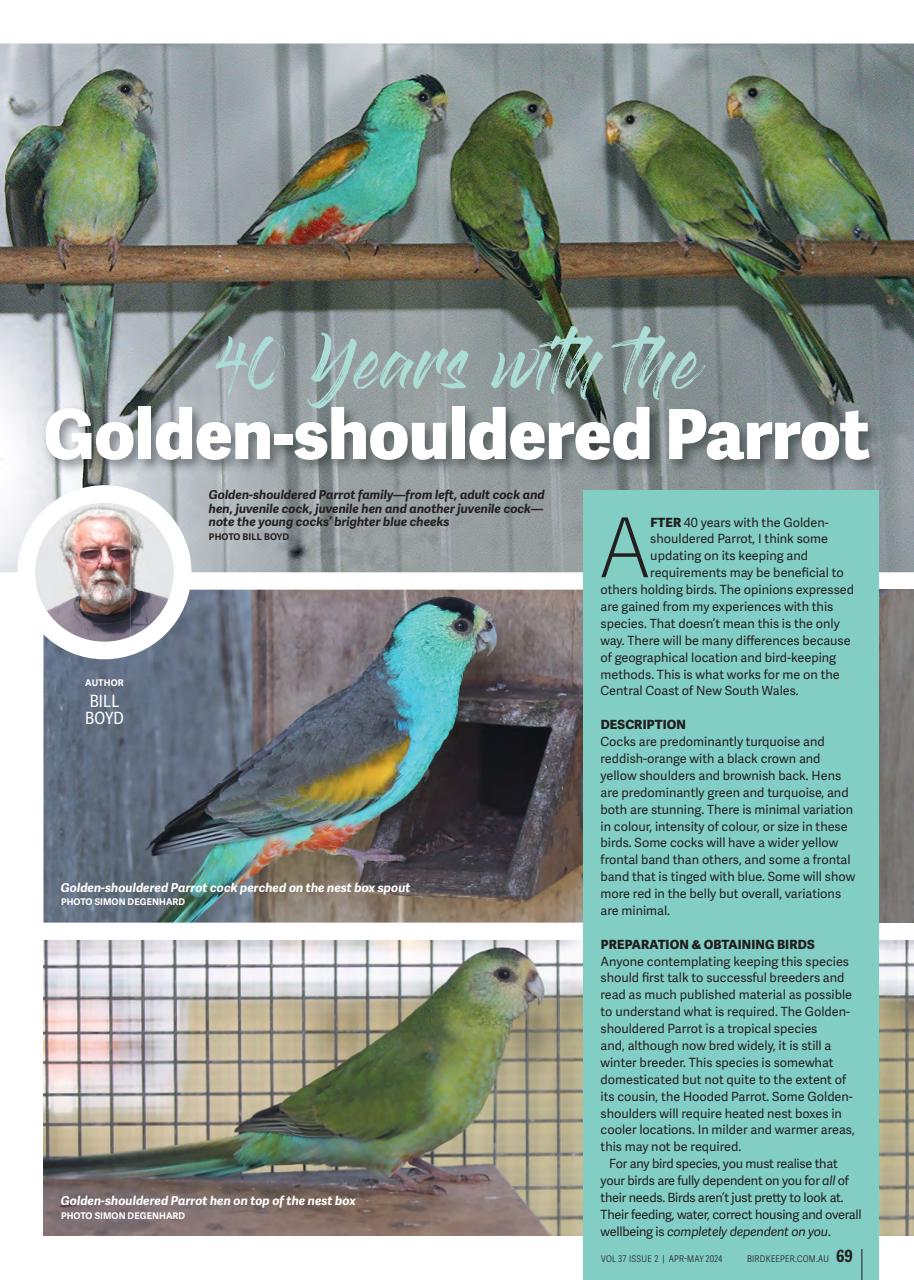 Australian Birdkeeper Magazine Preview Pages