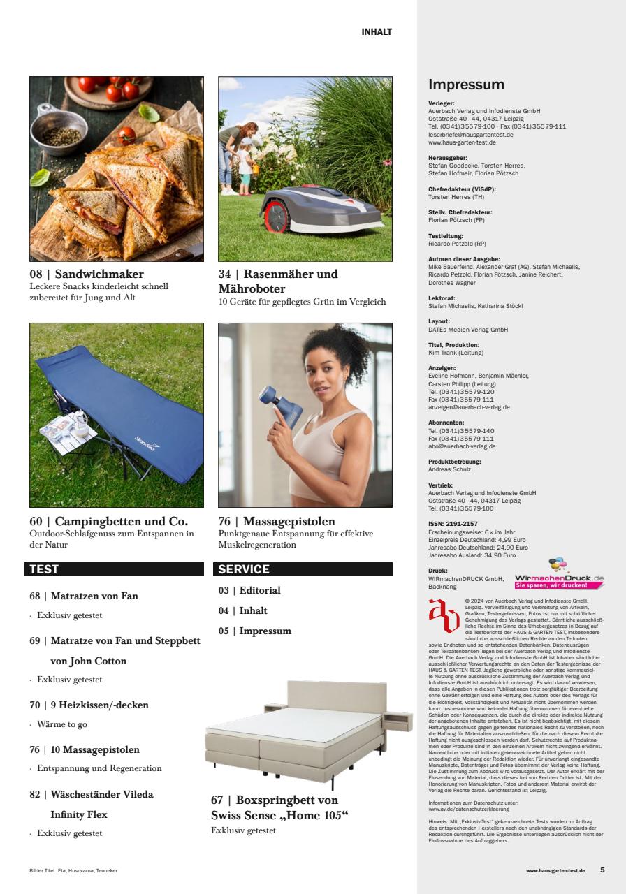 Haus & Garten Test Preview Pages