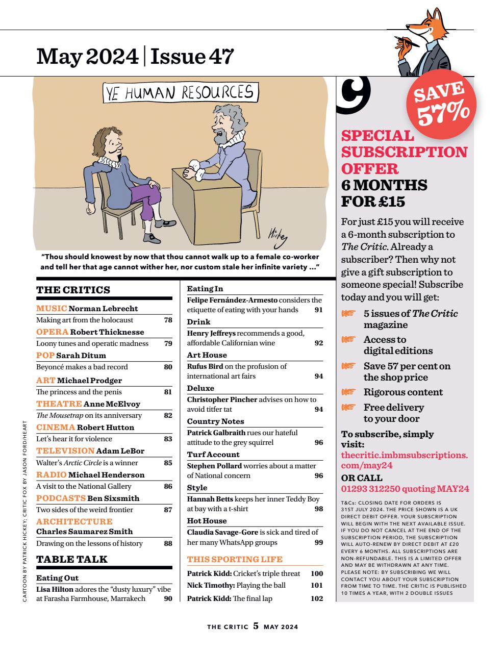 The Critic Preview Pages