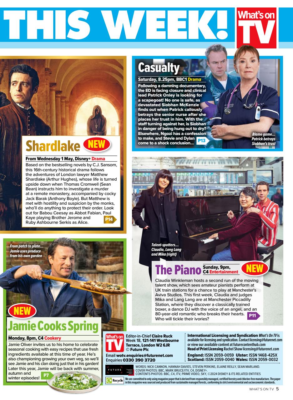What's on TV Preview Pages