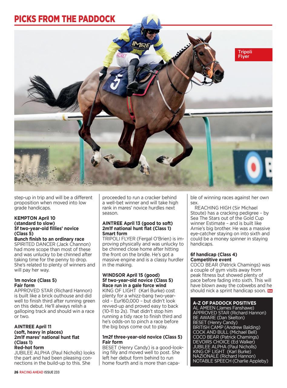 Racing Ahead Preview Pages