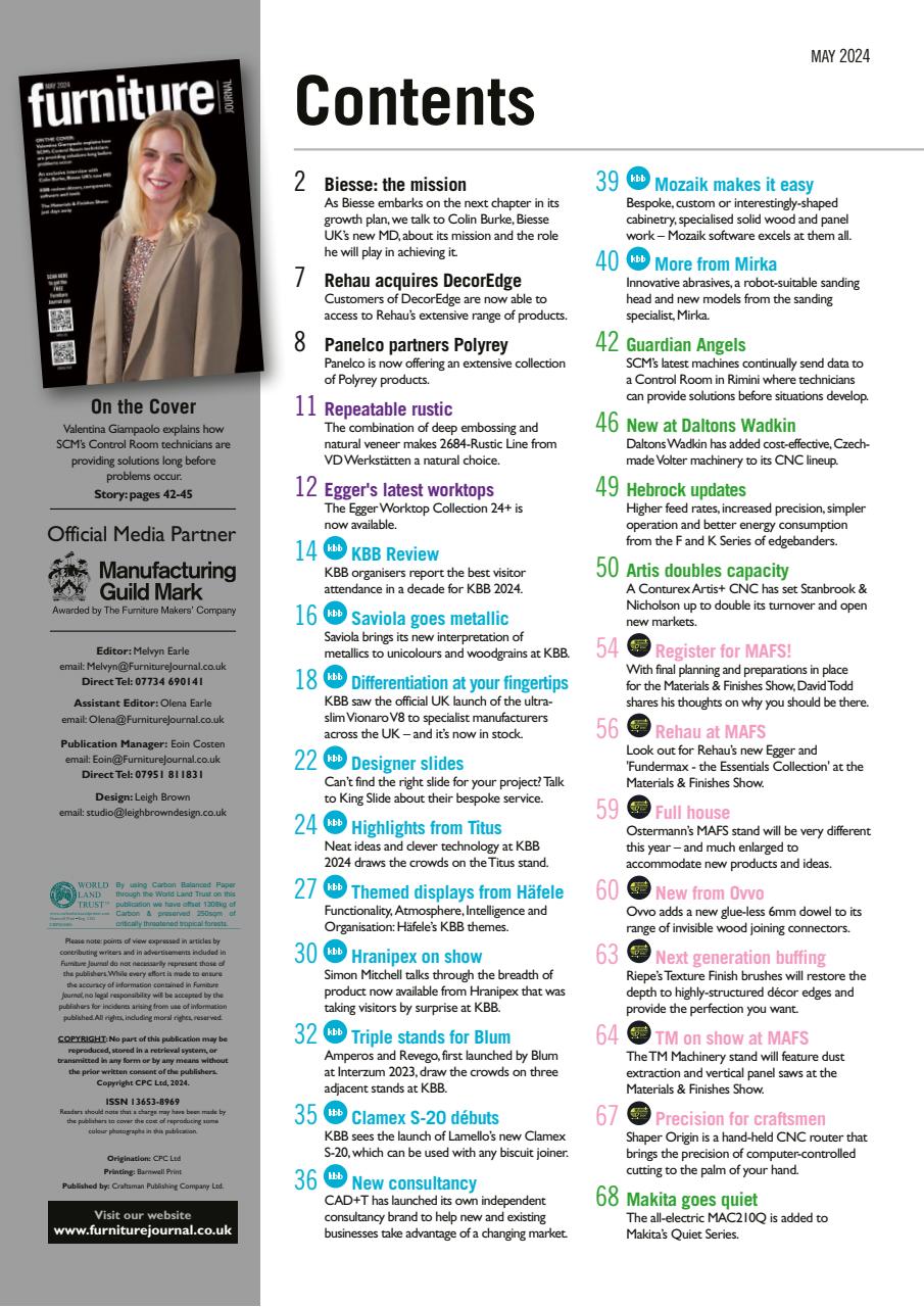 Furniture Journal Magazine Preview Pages