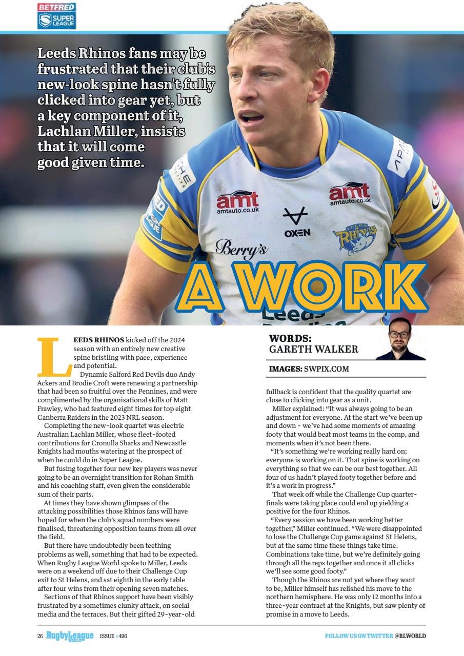 Rugby League World Preview Pages