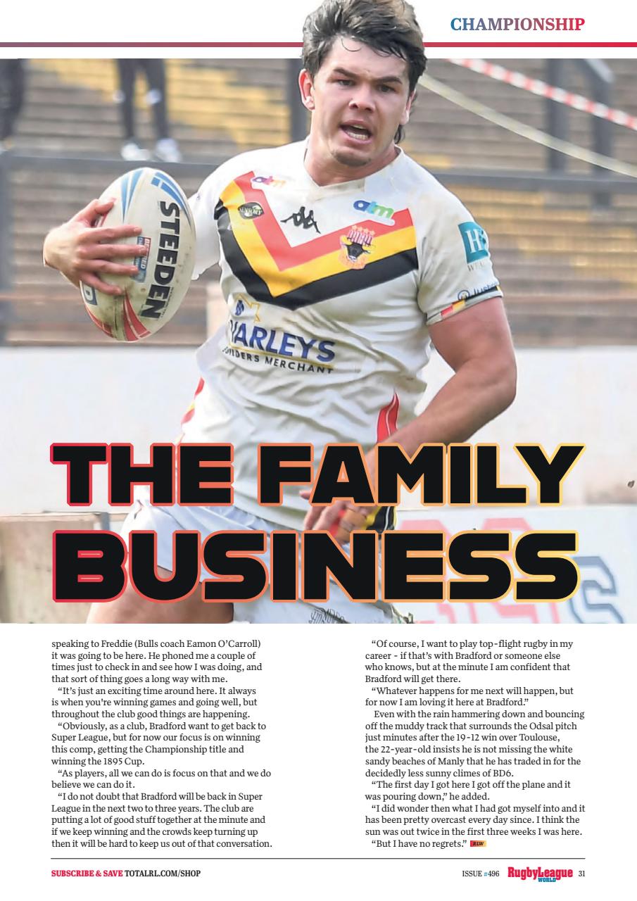 Rugby League World Preview Pages