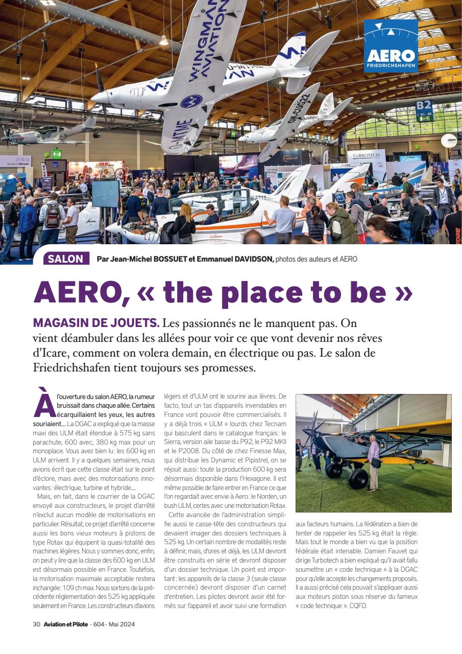 Aviation et Pilote Magazine - Mai 2024 Back Issue