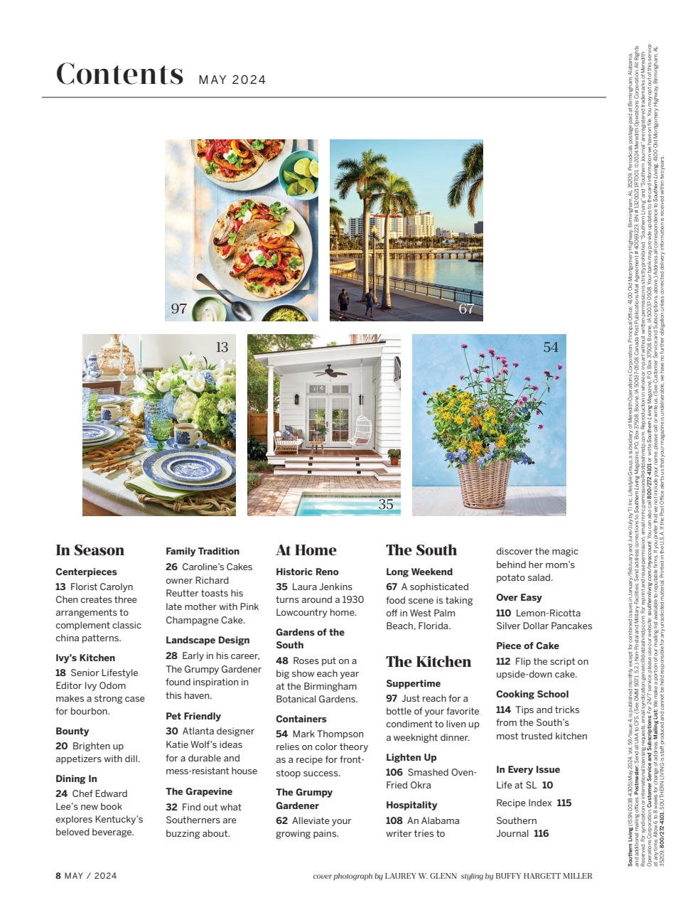 Southern Living Magazine May 2024 Back Issue