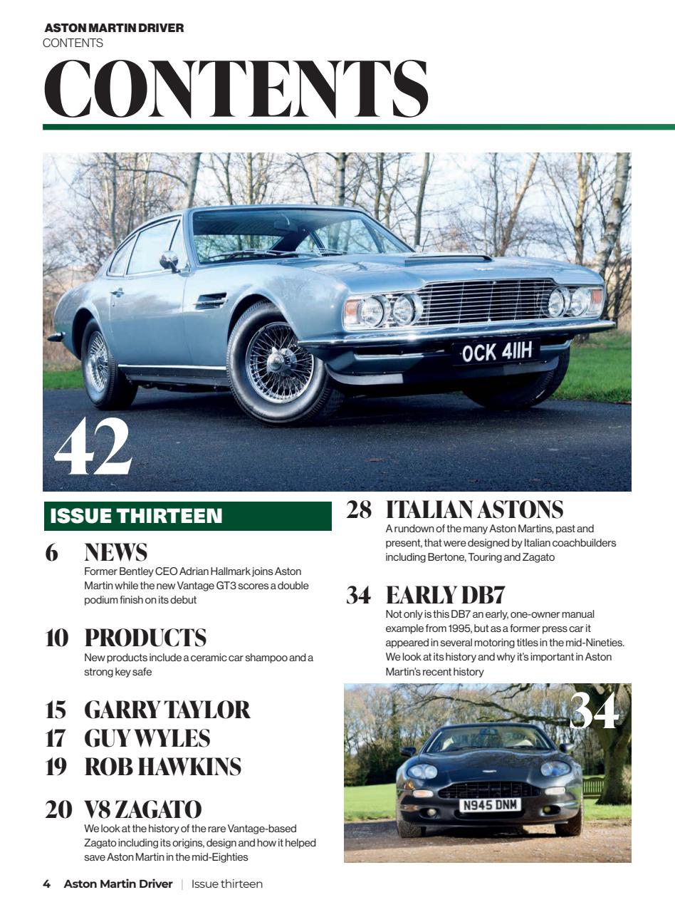 Aston Martin Driver Preview Pages