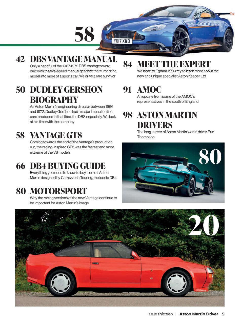 Aston Martin Driver Preview Pages