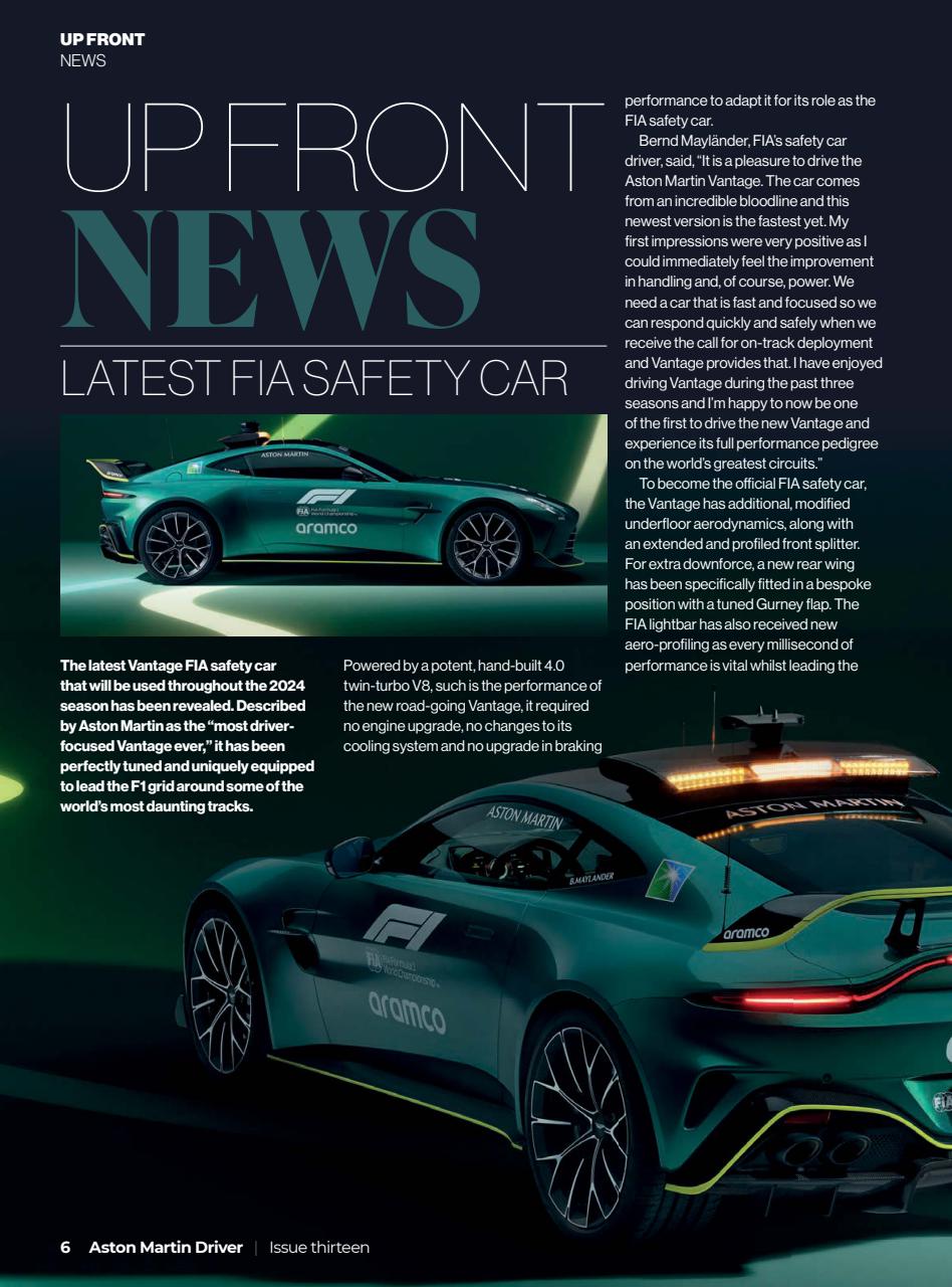 Aston Martin Driver Preview Pages