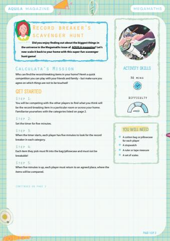 Aquila issue Record breaker’s scavenger hunt