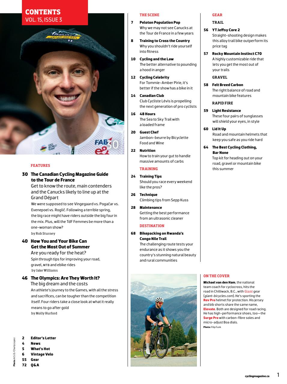 Canadian Cycling Magazine Preview Pages