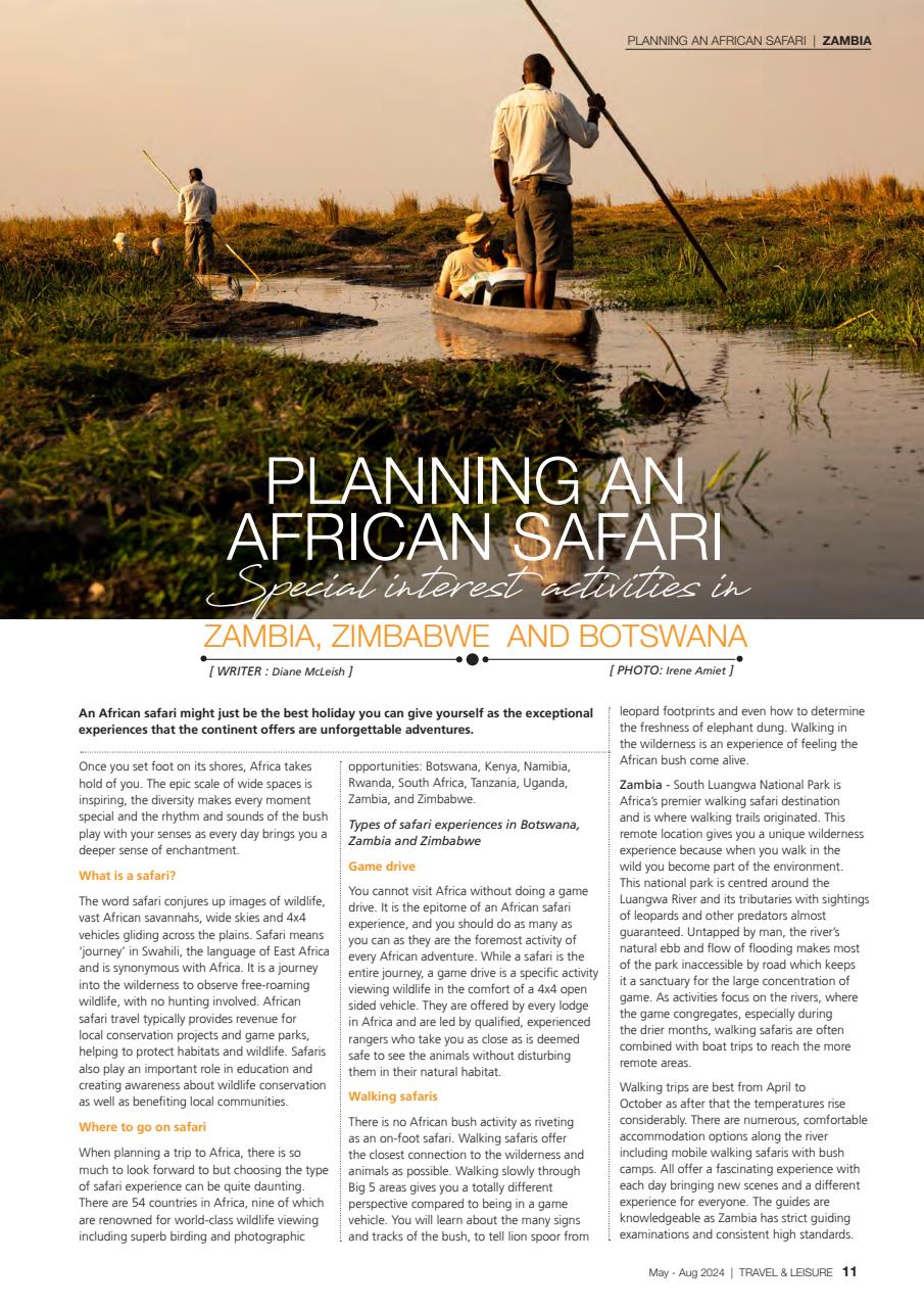 Travel & Leisure Zambia & Zimbabwe Preview Pages