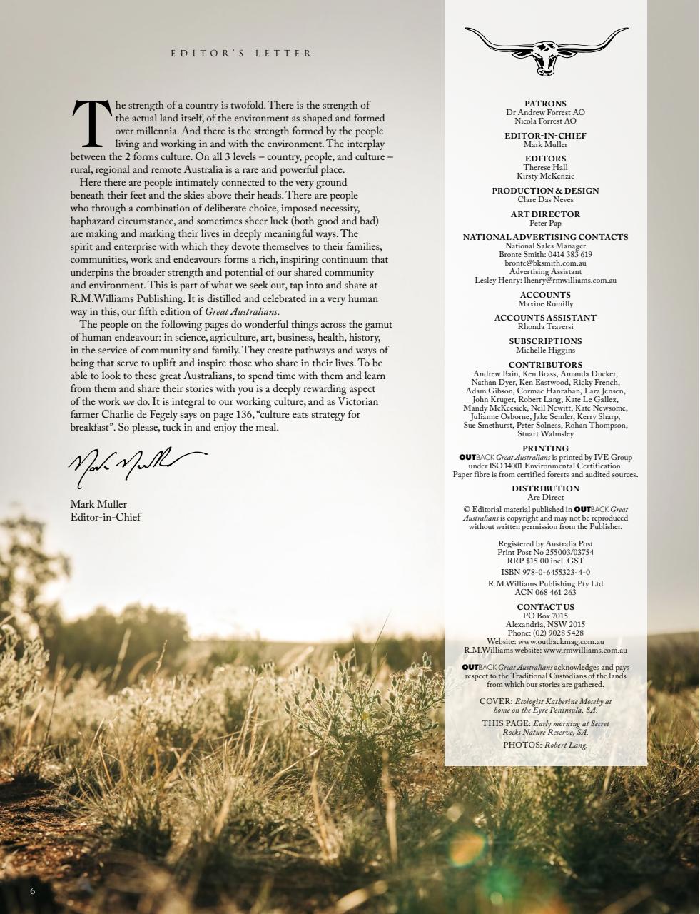 OUTBACK Magazine Preview Pages