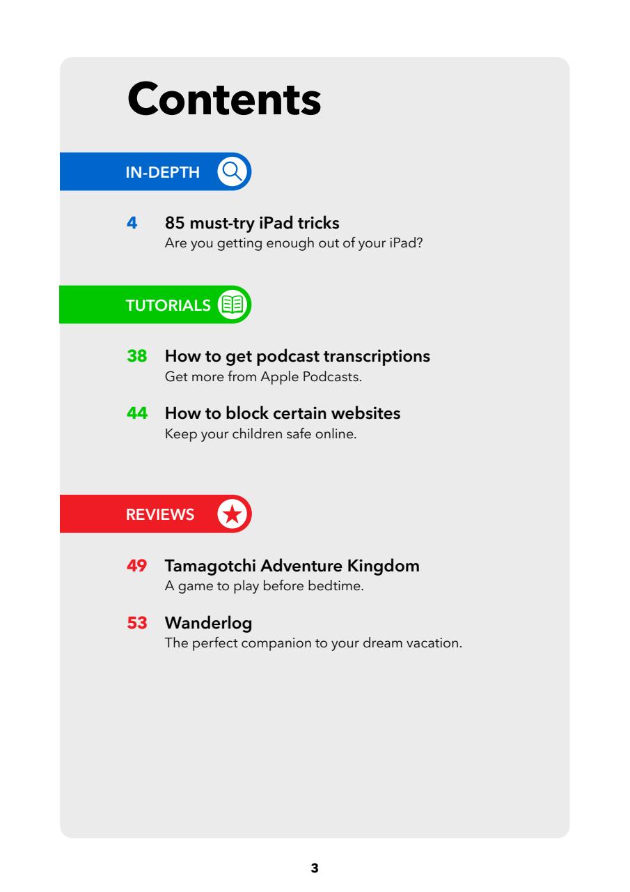 iPad User Preview Pages