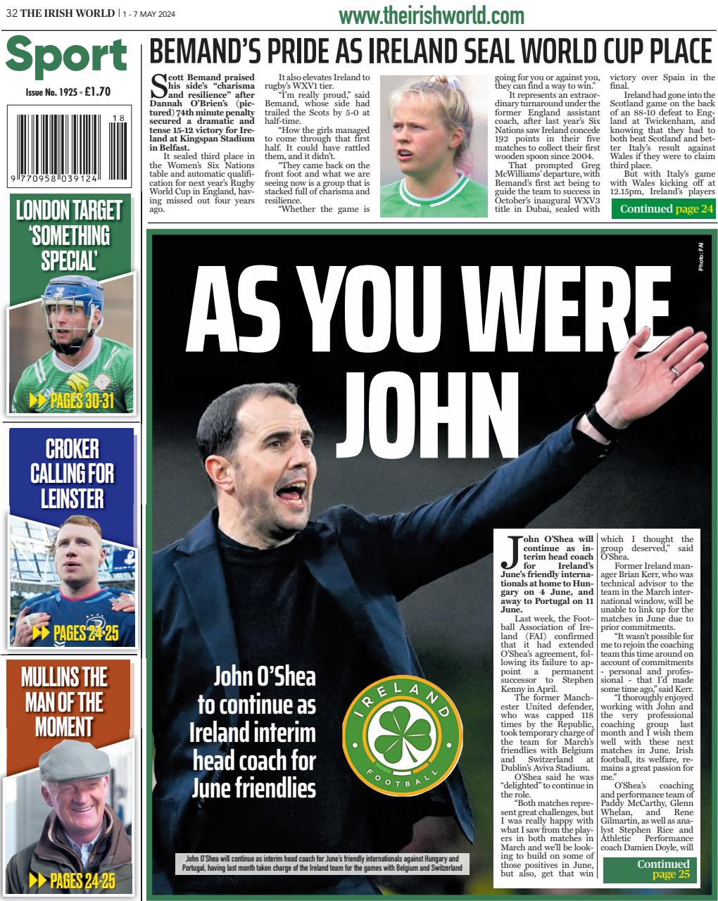 Irish World Preview Pages