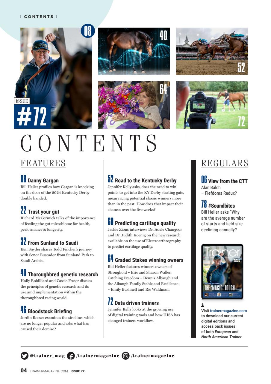 North American Trainer Magazine - horse racing Preview Pages