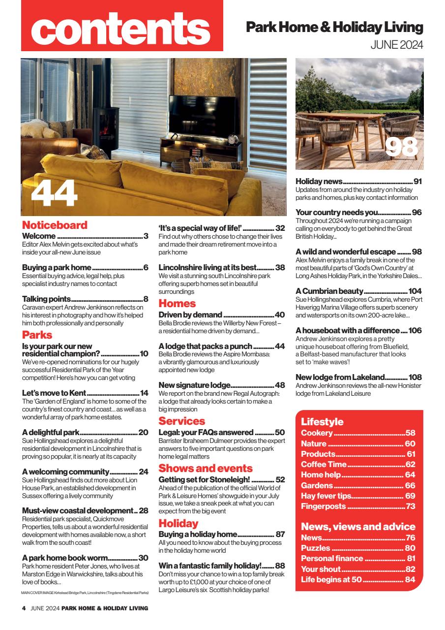 Park Home & Holiday Living Preview Pages