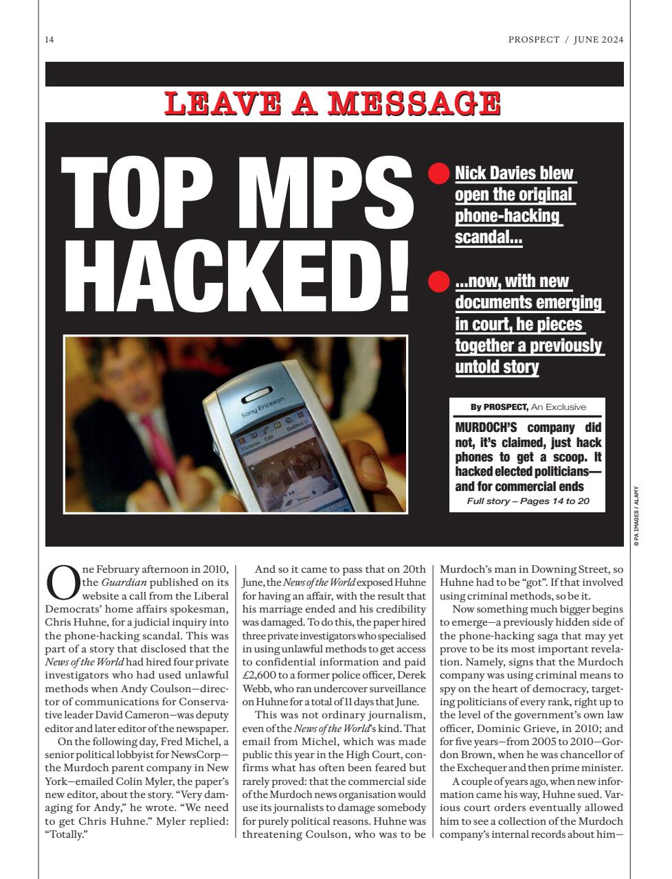 Prospect Magazine Preview Pages