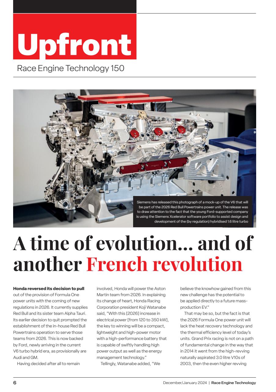 Race Engine Technology Preview Pages