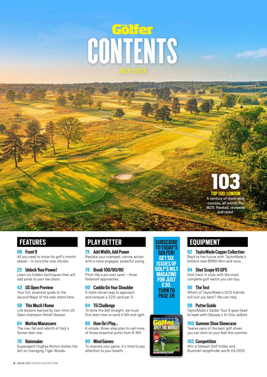 Today's Golfer Preview Pages